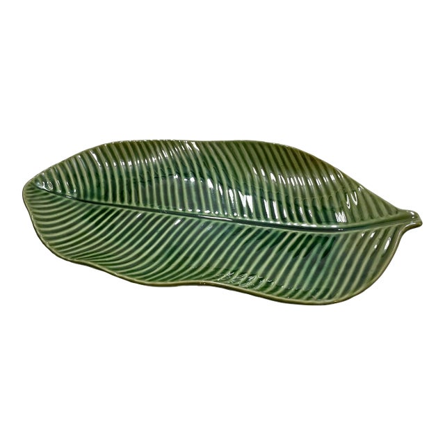 Early 21st Century Large Palm Leaf Catchall Dish For Sale
