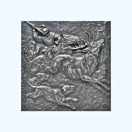 Rustic European Vintage Stag Hunt Scene Wall Plaque For Sale - Image 3 of 4