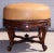 Late 19th Century Round Ottoman with Carved Legs and Leather Upholstered Seat For Sale - Image 5 of 7