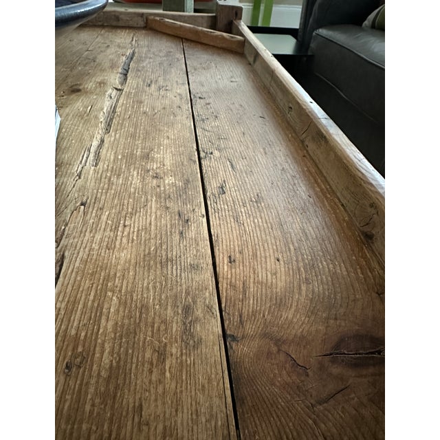 Wood Farmhouse Style Reclaimed Wood Coffee Table For Sale - Image 7 of 8