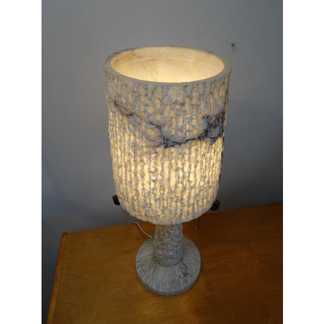 Large Vintage Alabaster Table Lamp, Spain, 1950s For Sale - Image 10 of 18