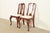 Queen Anne Henkel Harris Queen Anne Solid Cherry Wood Side Chairs or Dining Chairs, Pair For Sale - Image 3 of 14
