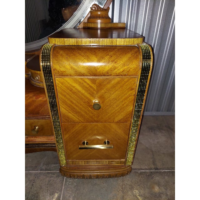 Antique Art Deco Flat Top Waterfall Vanity Chairish