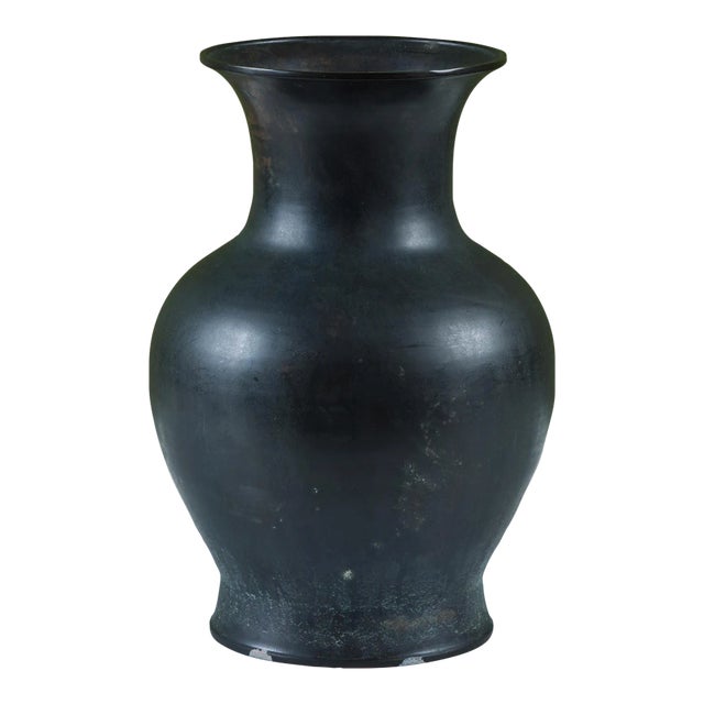 Patinated Bronze Tulip Vase For Sale