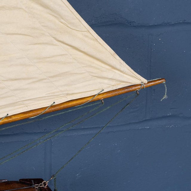 Vintage English Carved Hull Pond Yacht, 1930 For Sale - Image 11 of 18