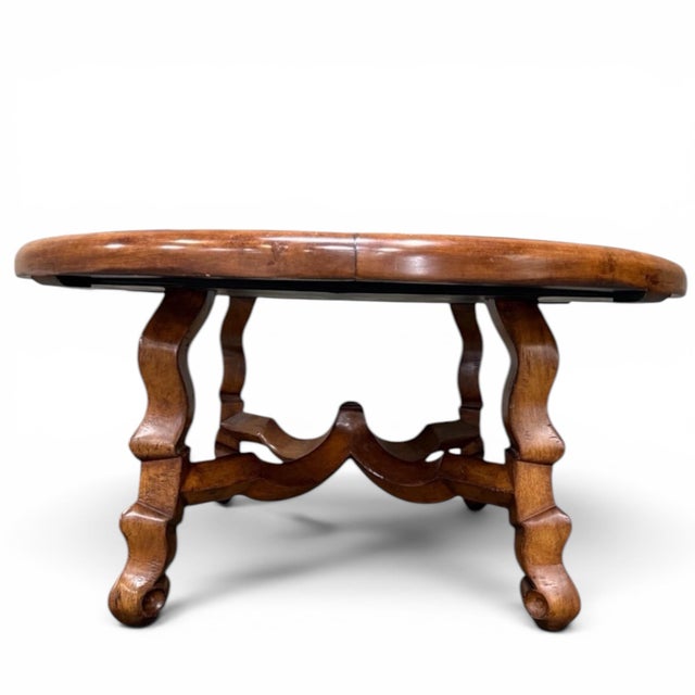 Brown Dessin Fournir Large Extendable Spanish Style Dining Table For Sale - Image 8 of 11