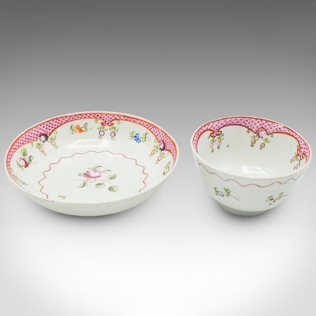 Victorian 1900's Antique Green Tea Sipping Duo For Sale - Image 3 of 9