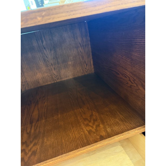 Oak Wood Side Table/Printer Stand For Sale In San Francisco - Image 6 of 12