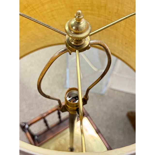 Frederick Cooper Faux Bamboo & Brass Plaque Table Floor Lamp For Sale - Image 17 of 17
