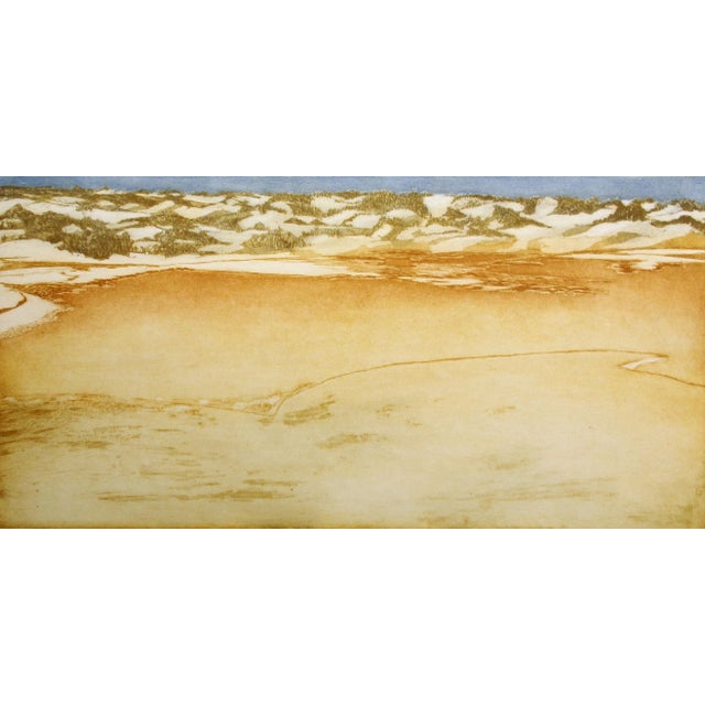 Realist Olga Poloukhine "Marshland" Hand Signed Ltd Ed Art Etching 1982 For Sale