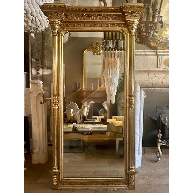 Large English Regency Gilt Pier Mirror, 1820s For Sale - Image 4 of 17