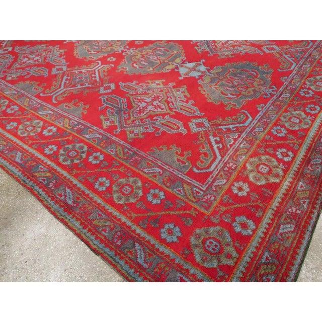 Early 20th Century Galerie Shabab Collection Early 20th Century Turkish Oushak Room Size Carpet For Sale - Image 5 of 7