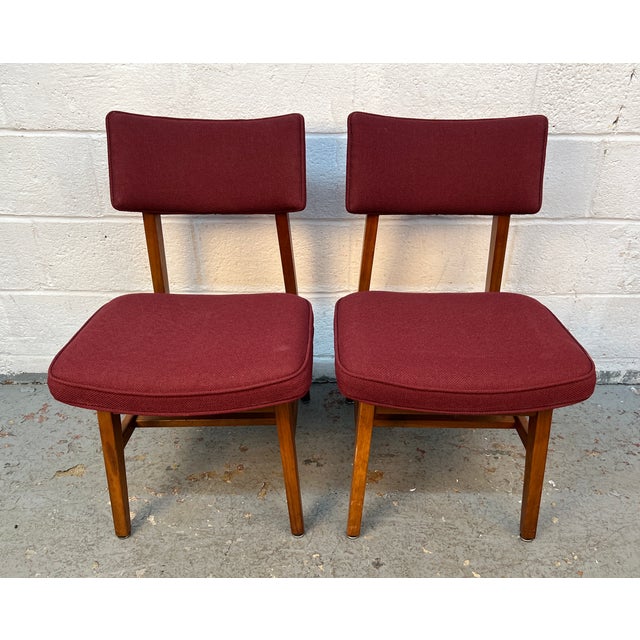 Mid-Century Modern Vintage Gunlocke "23-C" Walnut Mid-Century Dining Chairs For Sale - Image 3 of 11