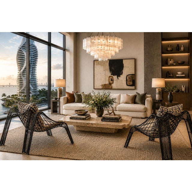 Pair of Organic-Shaped Iron Armchairs With Bouclé Upholstery, Brazil, 1950s For Sale - Image 17 of 18