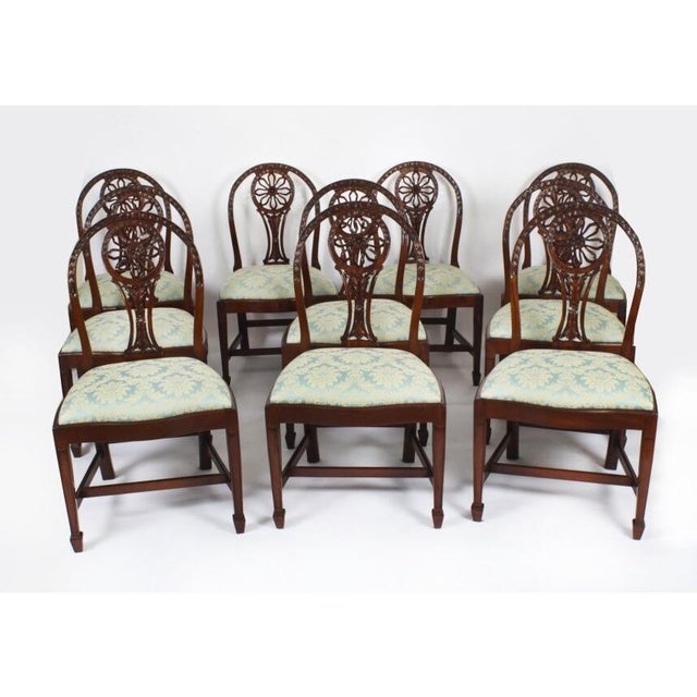 Antique George III Regency Dining Table and Dining Chairs, 18th Century, Set of 11 For Sale - Image 11 of 18