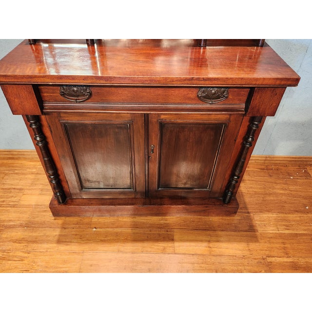 Wood Antique English Edwardian Chiffonier Sideboard, Circa 1900's For Sale - Image 7 of 12