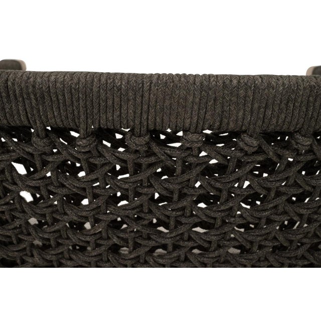 Black Montecito Rope Outdoor Counter Stool by Essentials for Living For Sale - Image 8 of 11
