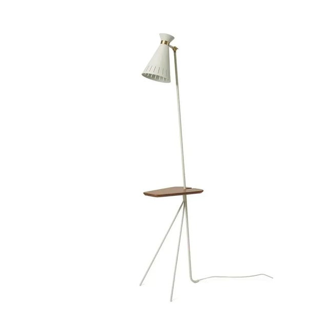 Cone floor lamp with table warm white by warm nordic dimensions: d28 x w33 x h144 cm material: lacquered steel, solid...