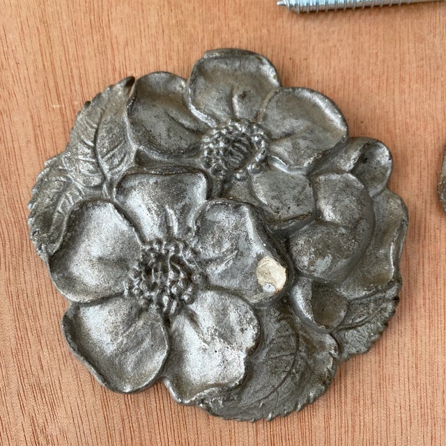 Beautiful 1920s Waverly Studio cast iron curtain tie backs. Hand painted, unique floral! Waverly Studio was located in...