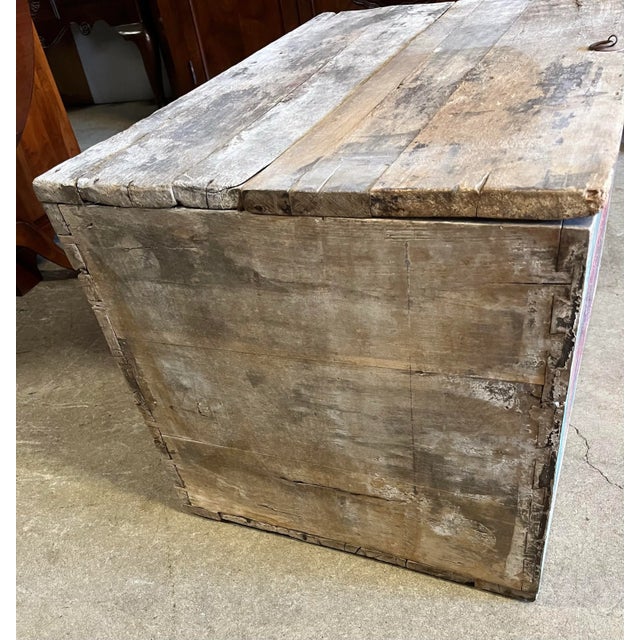 Mid 19th Century Painted Trunk For Sale - Image 11 of 12