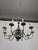 Dutch 10-Light Chandelier in Tinned Brass, in Very Good conditions. Up to 250V (Europe/UK Standard).The wiring of this...
