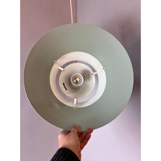 White Hanging Lamp by Jo Hammerborg for Fog & Mørup For Sale - Image 10 of 11