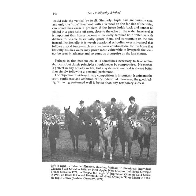 White "De Nemethy Method: Modern Techniques for Training the Show Jumper and Its Rider" 1988 De Nemethy, Bertalan For Sale - Image 8 of 13