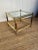 1970s Vintage Brass and Glass Side/Coffee Table With Fluted Wood Accents in the Manner of Mastercraft For Sale - Image 5 of 9