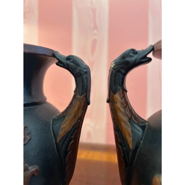 19th Century Egyptomania Urns by Wilhelm Schill For Sale - Image 4 of 9