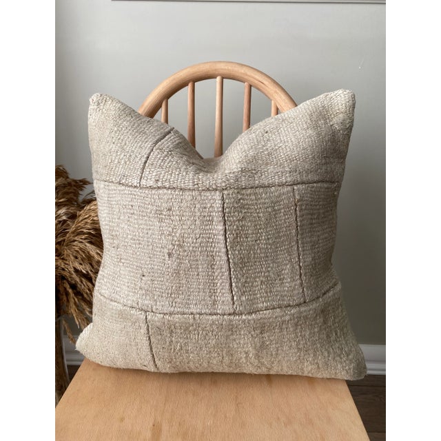 Textile Vintage Turkish Hemp Patchwork Pillow Cover For Sale - Image 7 of 7