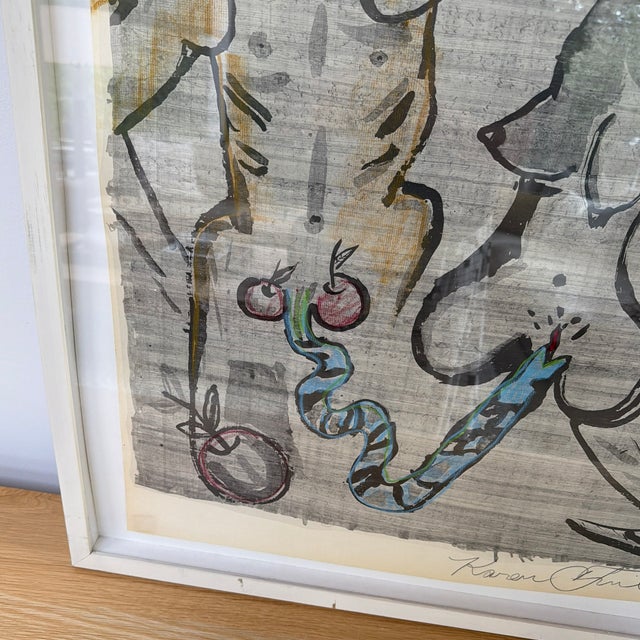Wood Karen Finley “Don’t Blame Eve” Signed Lithograph For Sale - Image 7 of 11