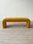 Mid-Century Modern 1980s Waterfall Bench in Golden Ochre Mohair For Sale - Image 3 of 9