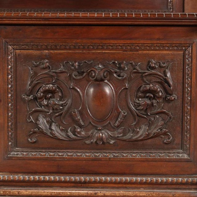 Brown Antique Neo-Renaissance Style Walnut Cupboard, 19th Century For Sale - Image 8 of 12