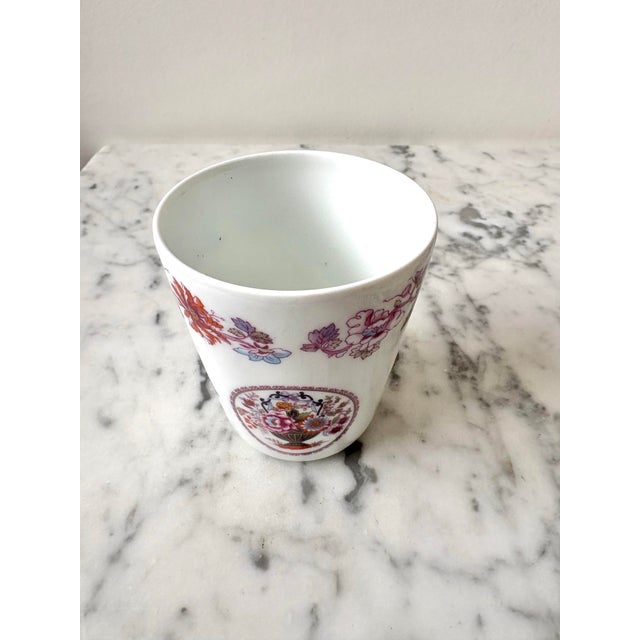 Lovely hand painted Limoges France porcelain cup wonderful for bath or beverage. Additional stock available you can order...