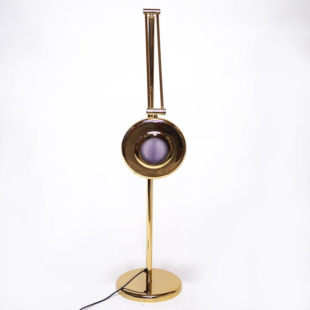 Italian Brass Floor Lamp by Relco, 1980s For Sale - Image 5 of 12
