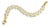 Braided Gold Tone Metal/Faux Pearl Beaded Bracelet For Sale