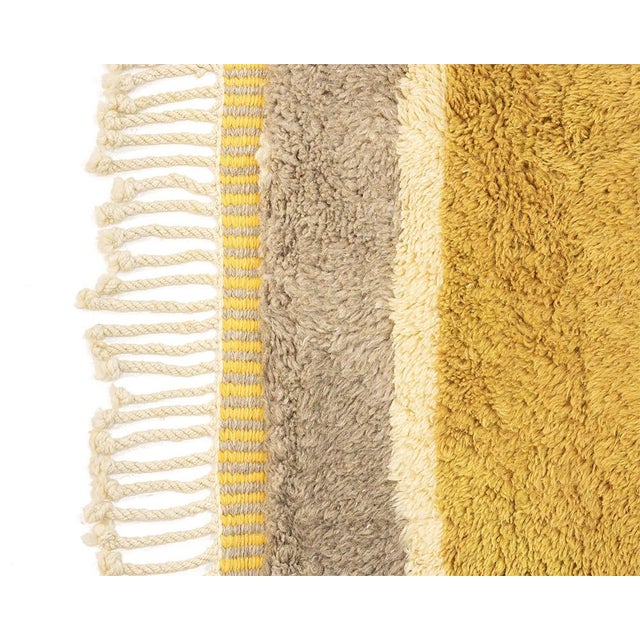 Modernist Abstract Hand-Knotted Wool Rug | 12'3" X 10'4" | One of a Kind For Sale - Image 9 of 9