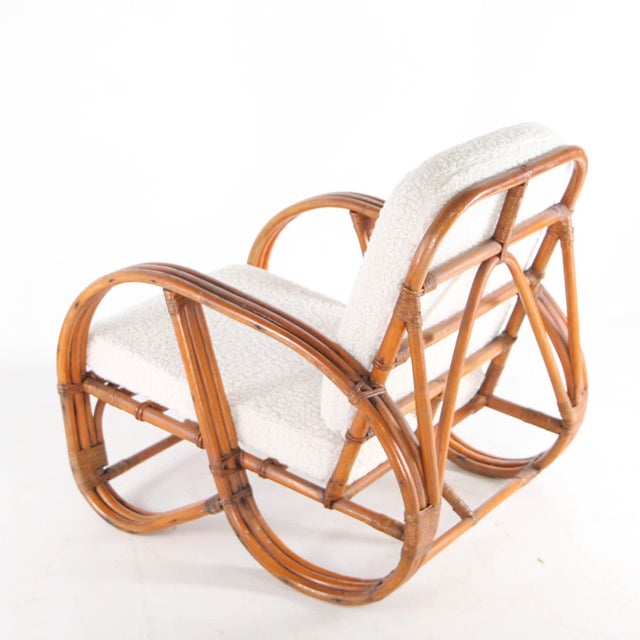 Pretzel Chair in Rattan, 1970s For Sale - Image 4 of 14