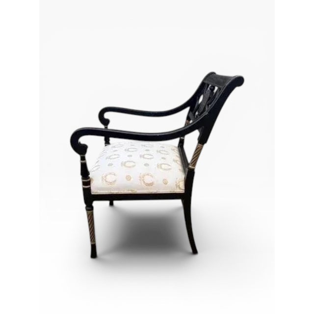 Late 20th Century Century Furniture Late 20th Century Regency-Style Armchairs, Set of Four For Sale - Image 5 of 17
