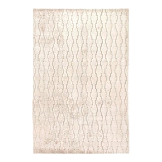 Pasargad DC Gray Indian Modern Bamboo Silk Rug For Sale