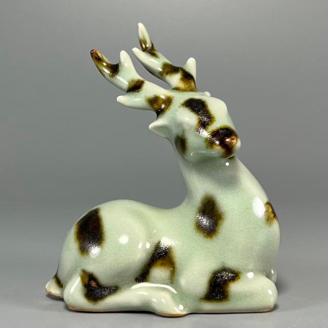 Longquan Celadon Deer‑Shaped Ornament With Russet‑Spot Glaze For Sale - Image 6 of 6
