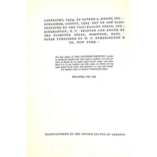VAN VECHTEN, Carl [286] pp. Alfred A. Knopf 1924 First Printing 7 3/4" x 5 3/8" Jacket design by Ralph Barton Novel of...