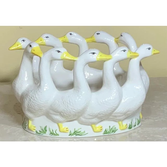 1960s Vintage Porcelain Ducks Candy Dish For Sale - Image 5 of 13