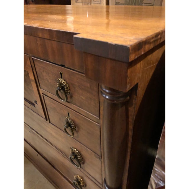 Mid 1800s English Mahogany Gents Chest With Ring Pulls For Sale - Image 9 of 11