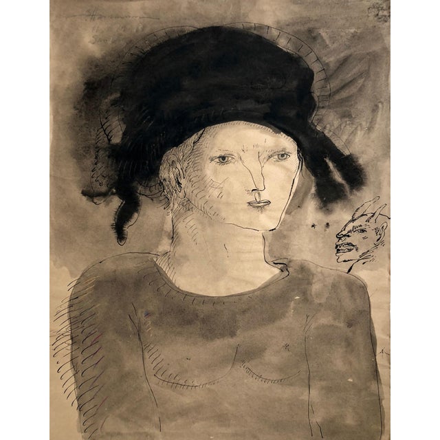 Gary Hansmann, Modern Figurative Surrealist Watercolor Painting, Drawing 'Prince of Innocence', 1984 For Sale