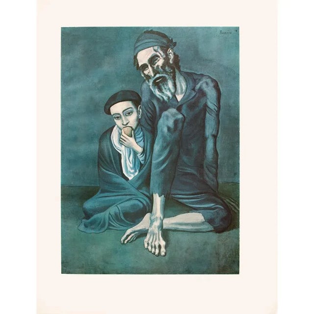 1954 After Pablo Picasso "The Old Jew and a Boy" Period First Edition Offset Lithograph For Sale - Image 9 of 10