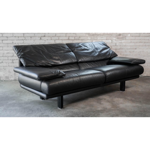 1980s 1980s Postmodern Leather Alanda Sofa by Paolo Piva for B&b Italia For Sale - Image 5 of 18