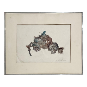 Joseph SolmanAmerican Abstract Color Monotype Painting Tar Cart #2 Joseph Solman WPA Artist, c. 20th Century