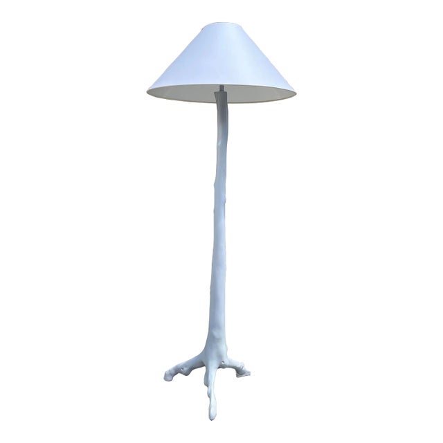 Serge Roche Style Faux Bois Floor Lamp For Sale