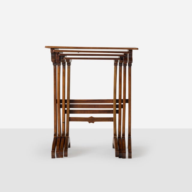 Early 20th Century Art Nouveau Nesting Tables with Botanical Marquetry by Émile Gallé For Sale - Image 9 of 9